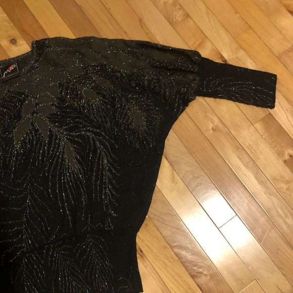 vintage 1990 MAG sweater large Isarel glitter Woman - Picture 2 of 8